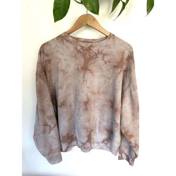 Victoria’s Secret PINK Size Medium Marbled Mauve Oversized Sweatshirt - Picture 1 of 5